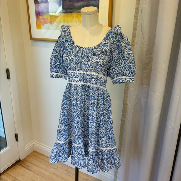 Pink City Prints Annie Mini Dress - Sky Rose - Picture 3 of 13